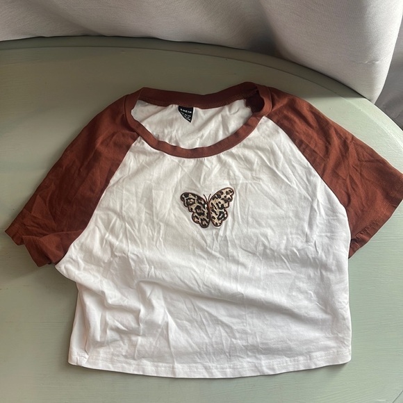 BUTTERFLY CHEETAH CROP TOP - Picture 1 of 3